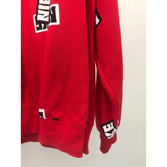 Nike Red Spell Out Graphic Crew Neck Sweatshirt Size XXL - Picture 4 of 10